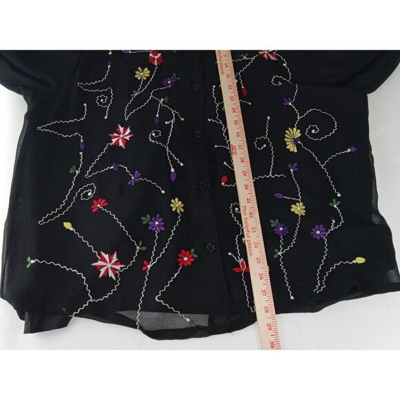 Main Street Women's Long Sleeve Button Front  Embroidered Shirt sz 20W - Picture 8 of 8